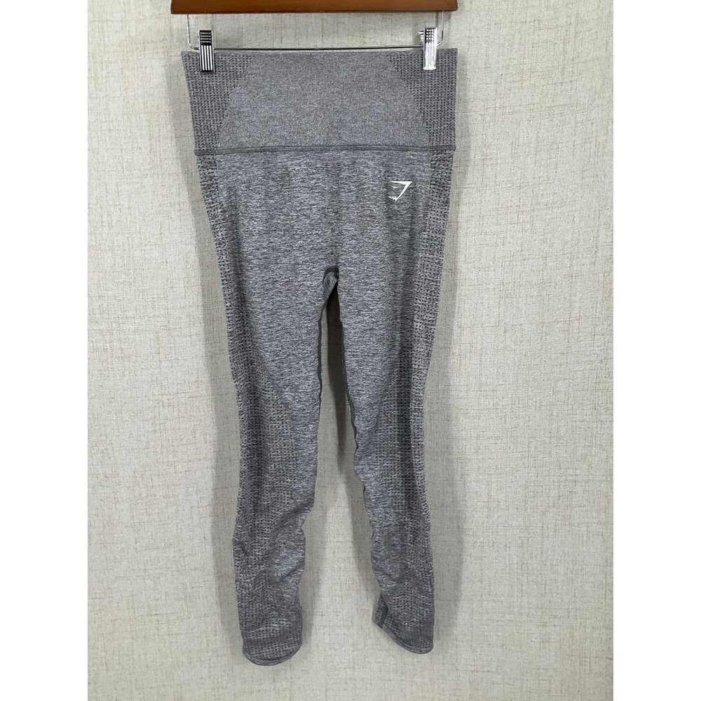 Gymshark Energy+ Seamless Leggings Womens Size M Grey Marl High Waist Activewear